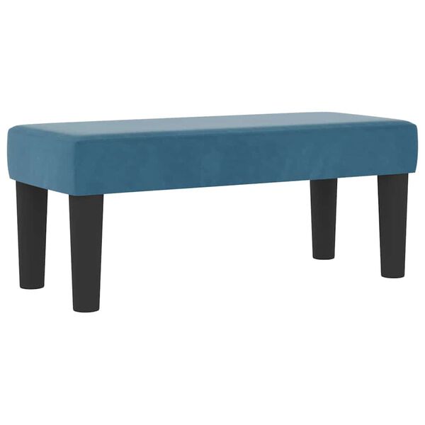 vidaXL Kastītes atsperu gulta ar matraci Tum&scaron;i zila 80 x 200 cm Samts