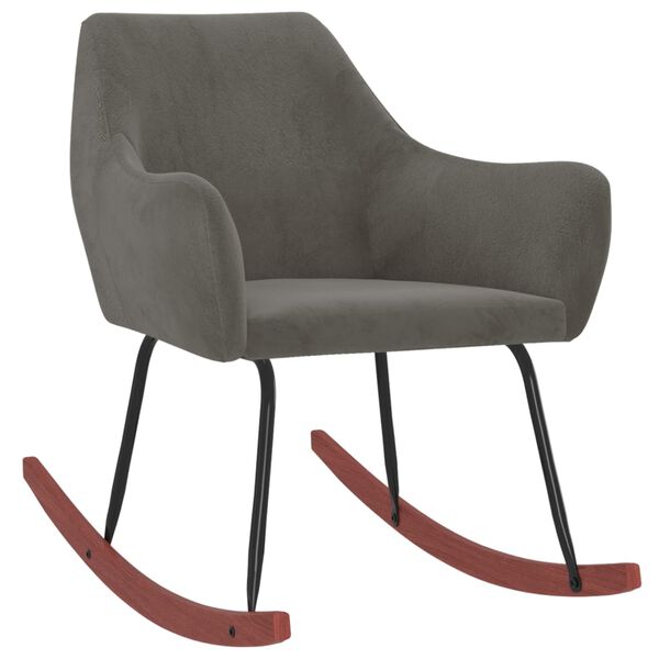 vidaXL &scaron;ūpuļkrēsls, tum&scaron;i pelēks samts