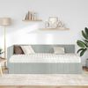 vidaXL Stūra gultas rāmis ar matrači 2 pcs Gai&scaron;i pelēka Samts