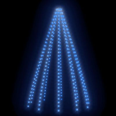 vidaXL Ziemassvētku lampiņas, 250 zilas LED, 250 cm