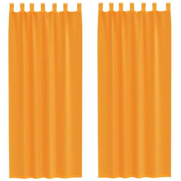 vidaXL voile aizkari ar cilpām, 2 gab., oranži, 140x260 cm