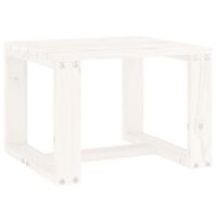 vidaXL dārza galds, balts, 40x38x28,5 cm, priedes masīvkoks