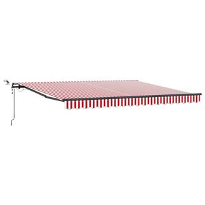 vidaXL Nolokāms markīze Sarkana un balta 400 &times; 350 cm Poliesters