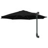vidaXL Dārza parasols Melna 248 x 248 x 148 cm Poliesters un tērauds