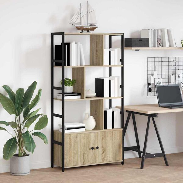 vidaXL Grāmatu plaukts Sonoma ozols 80 x 30 x 155,5 cm