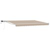 vidaXL Manuāls nojumes rāmis ar LED Beige un balts 4 &times; 3 m