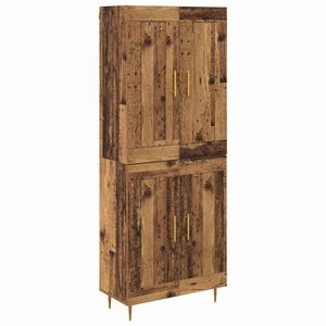 vidaXL Augstais skapītis Vecs koks 69,5 x 34 x 180 cm