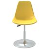 vidaXL grozāmi virtuves krēsli, 4 gab., dzeltena plastmasa
