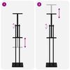 vidaXL Izstāžu stendi Melns 26,5 x 26,5 x 150 cm Tērauds