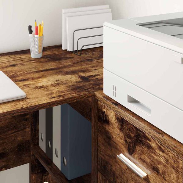 vidaXL Galds Dūmaka ozols 102 x 50 x 75 cm Inženierijas koks