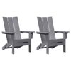 vidaXL Dārza krēsls 2 pcs Gai&scaron;i pelēks 80.5 x 74.5 x 92 cm Polietilēns