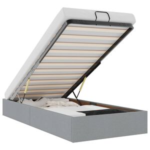 vidaXL Osmaņu gultas rāmis bez matrača gai&scaron;i pelēks 80x200 cm audums