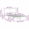 vidaXL Gultas rāmis Braun un taupe 160 x 200 cm Priedes masīvkoks