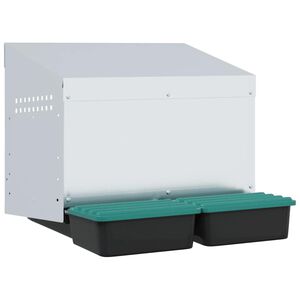 vidaXL vistu ligzdas kaste, 2 nodalījumi, pie sienas stiprināma, cinkots tērauds