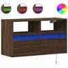 vidaXL TV skapītis ar LED lampiņām, brūna ozolkoka, 80x31x45 cm
