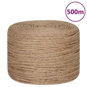 vidaXL virve, 6 mm, 500 m, 100% džuta