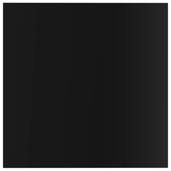 vidaXL plauktu dēļi, 4 gab., spīdīgi melni, 40x40x1,5cm, skaidu plātne