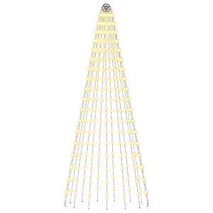 vidaXL Ziemassvētku eglītes lampiņas ar mietiņiem 270 LED
