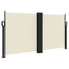 vidaXL izvelkams sānu aizslietnis, krēmkrāsa, 120x1200 cm