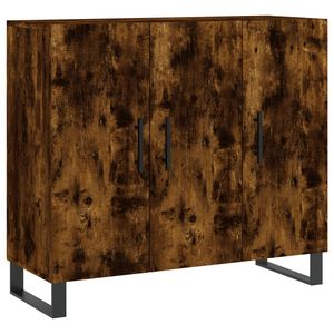 vidaXL kumode, ozolkoka krāsa, 90x34x80 cm, inženierijas koks