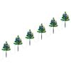 vidaXL Ziemassvētku egļu celiņ&scaron;, 6 egles, krāsainas LED, 45 cm, PVC