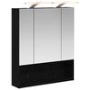 vidaXL Vannas istabas spoguļu skapis Melns ozolkoks 60 x 14.5 x 70 cm