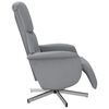 vidaXL masāžas krēsls ar kāju balstu, gai&scaron;i pelēks audums