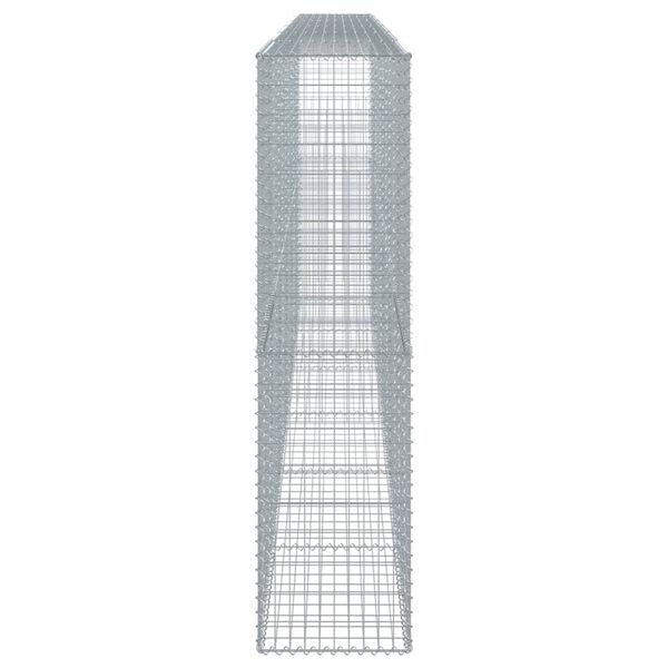 vidaXL gabiona grozs ar vāku, 600x50x200 cm, cinkota dzelzs