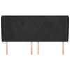 vidaXL galvgalis ar malām, 183x23x118/128 cm, melns samts