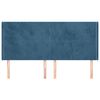 vidaXL galvgalis ar malām, tum&scaron;i zils samts, 183x16x118/128 cm