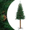 vidaXL Ziemassvētku egle, dabīgs koks, čiekuri, zaļa, 180 cm, PVC
