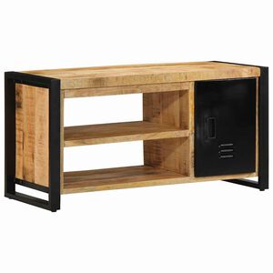 vidaXL Apavu panka Brūna 100 x 40 x 50 cm Mango masīvkoks