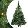 vidaXL Mākslīgā Ziemassvētku eglīte su 300 LED Zaļa 180 cm PE un PVC