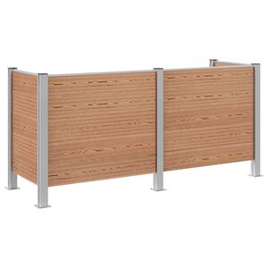 vidaXL Atkritumu tvertnes žogs Brūna 237 x 85 x 115 cm