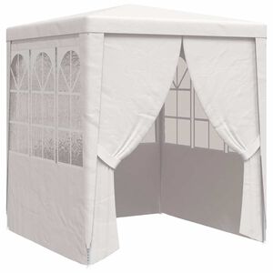 vidaXL dārza nojume ar sānu sienām, profesionāla, 2x2m, balta, 90 g/m&sup2;