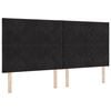 vidaXL Galvgalis Melns 200 cm Samts
