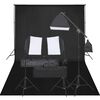 vidaXL fotostudijas komplekts, gaismas un fons
