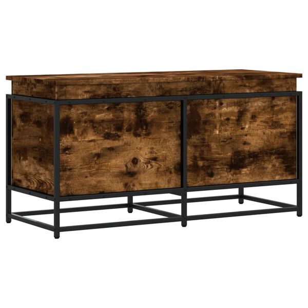 vidaXL uzglabā&scaron;anas kaste ar vāku, 100x40x51,5 cm, inženierijas koks