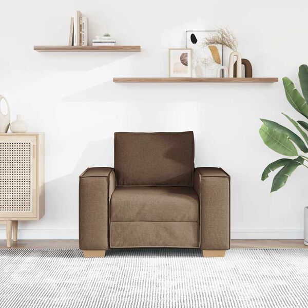 vidaXL dīvāns, krēsls, brūns, 100x78x84 cm, audums