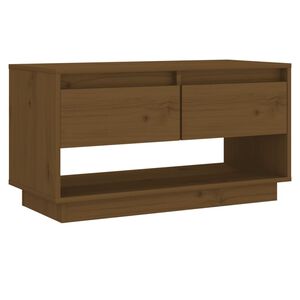 vidaXL TV skapītis, medus brūns, 74x34x40 cm, priedes masīvkoks