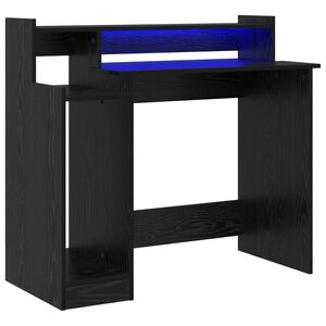 vidaXL Galds Melns ozolkoks 97 x 45 x 90 cm Inženierijas koks