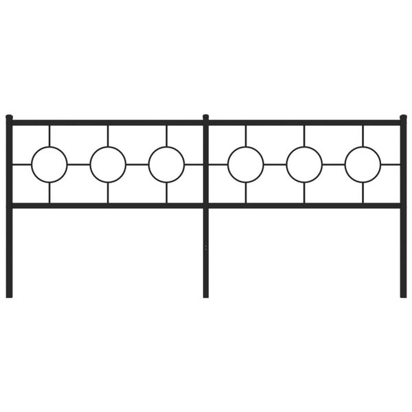 vidaXL rezerves galvgalis, metāls, melns, 200 cm