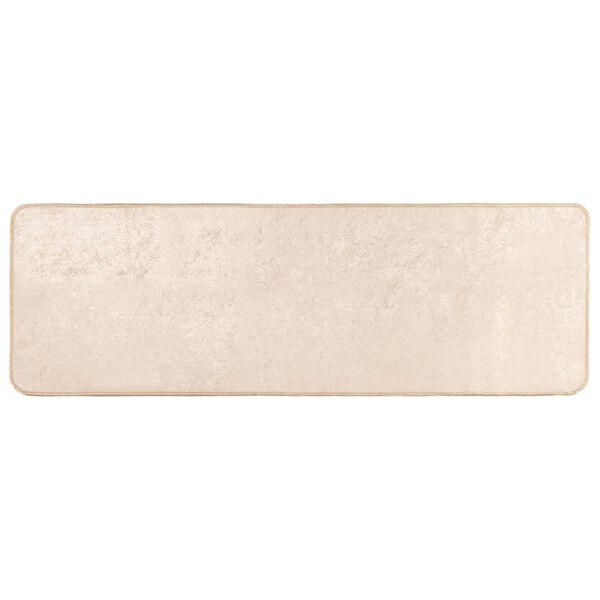 vidaXL Paklājs Druka Krēmkrāsa 100 x 50 cm Poliesters un PVC