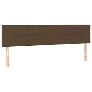 vidaXL gultas galvgaļi, tum&scaron;i brūns, 160x5x78/88 cm, audums