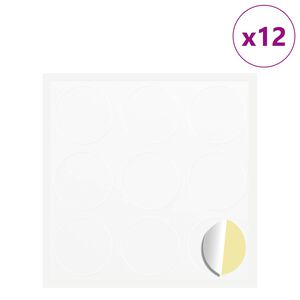 vidaXL Uzlīme 12 pcs Balts &Oslash; 20 x 0,5 mm Papīrs