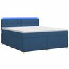 vidaXL Kontinentālā gulta ar matraci Zila 140 x 190 cm Audums