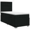 vidaXL Kontinentālā gulta ar matraci Melns 90 x 190 cm Audums