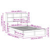 vidaXL gulta ar grāmatu plauktu, bez matrača, 120x200 cm, priedes koks