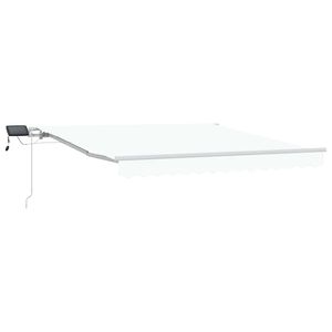 vidaXL Nolokāms markīze Balts 350 x 250 cm Audums un alumīnijs