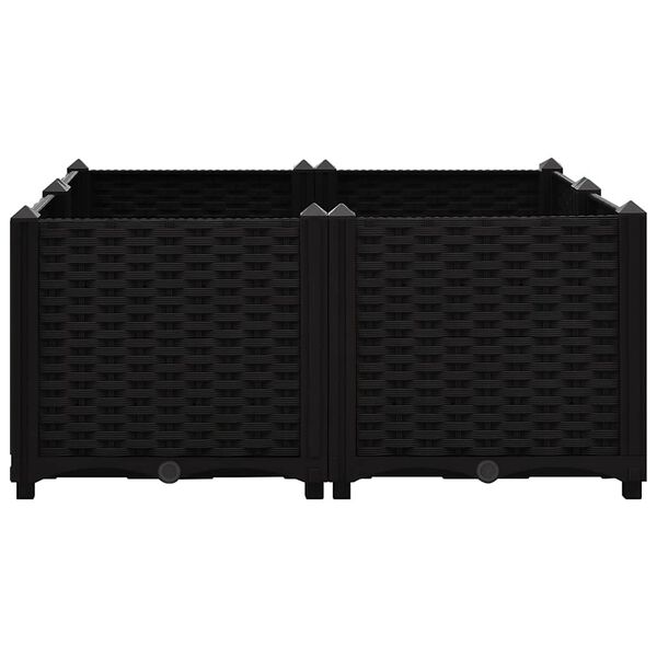 vidaXL puķu kaste, 80x80x38 cm, polipropilēns